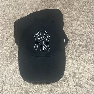 47 Black Cap with White NY Logo